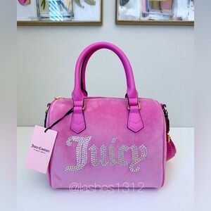 JUICY COUTURE Bag Obsession Satchel - Pink Velour